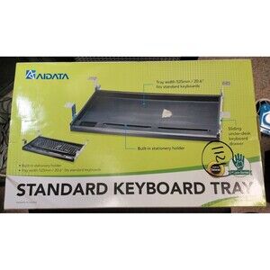 AIDATA KB003 Standard Under Desk Keyboard Tray, Black
